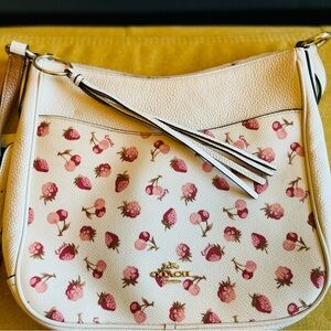Coach Cream & Pink, Strawberry, Cherry and Berries, Purse, Shoulder Bag